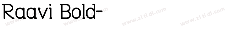 Raavi Bold字体转换